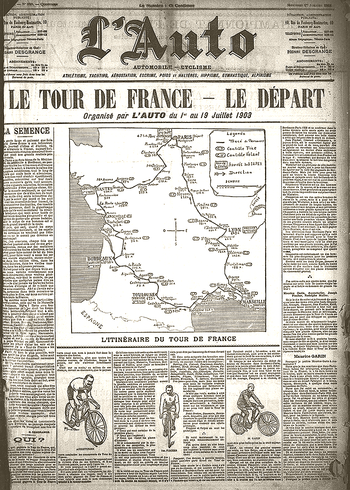 Grand journal de l'époque, L'Auto relaie les débuts de l'Équipe de France
